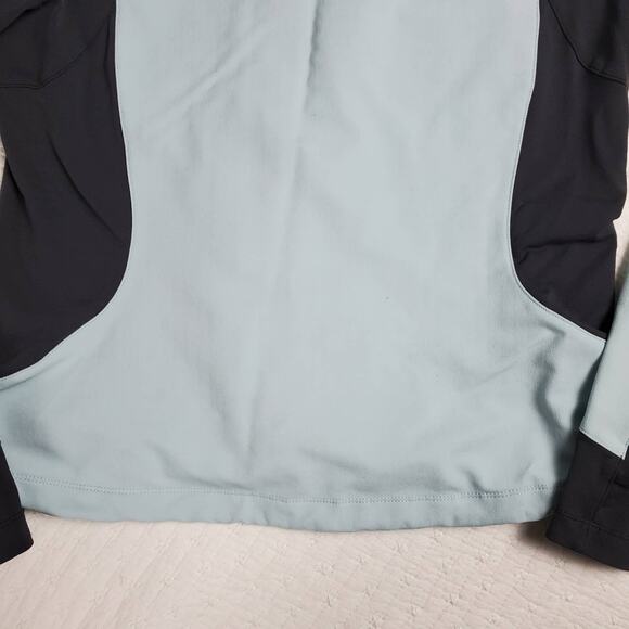 REI Women Softshell Full Zip Thermo LT Jacket 1 Front Pocket Baby Blue & Grey S - Picture 6 of 9